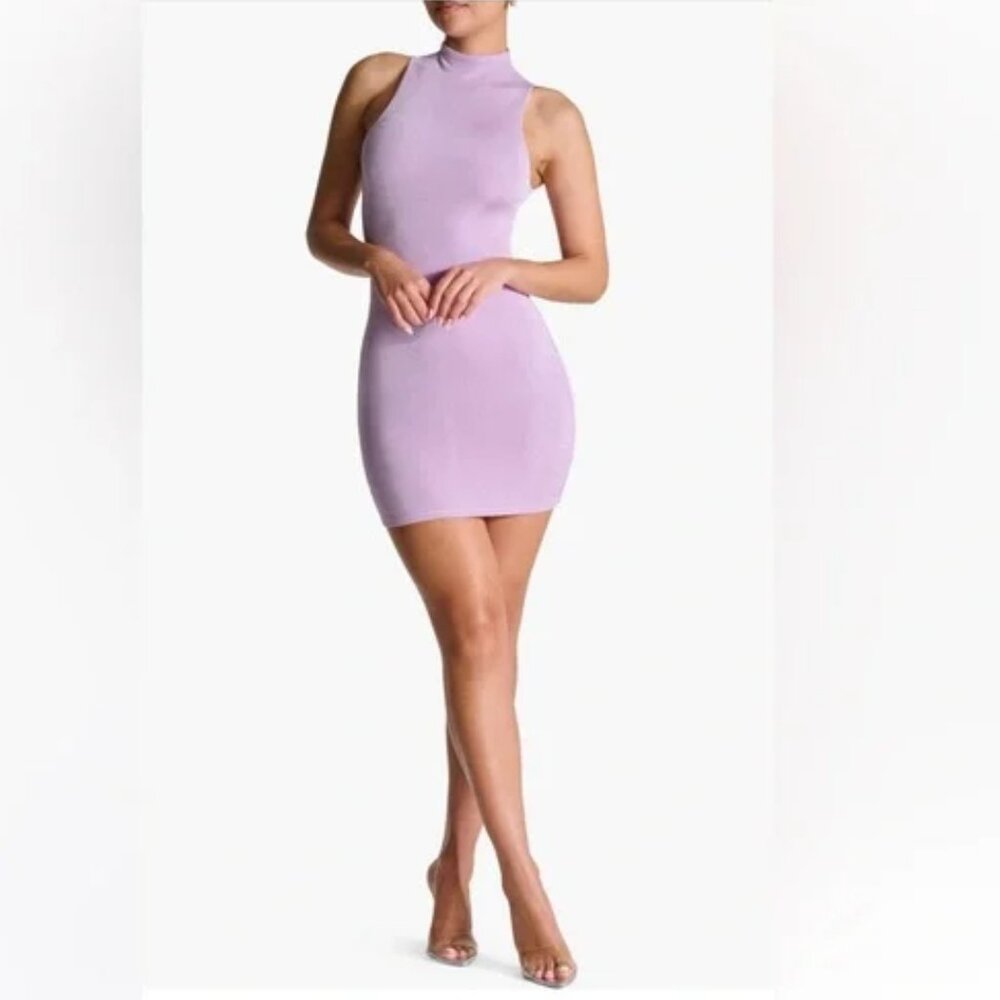 N by NAKED WARDROBE Lavender Mock Neck Minidress Size L